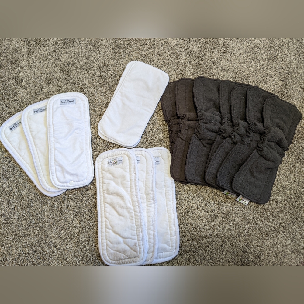 Assortment of 15 cloth diaper inserts
